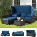 Vicluke 6 Pieces Patio Furniture Sets Outdoor Sectional Sofa Set Rattan Daybed by Vicluke