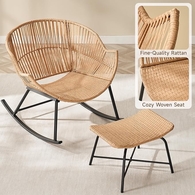 ONBRILL Papasan Rocking Chair - Image 7