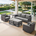 Belord 7 Piece Outdoor Furniture Patio Wicker Sofa Set, Oversize Outdoor Swivel by Belord