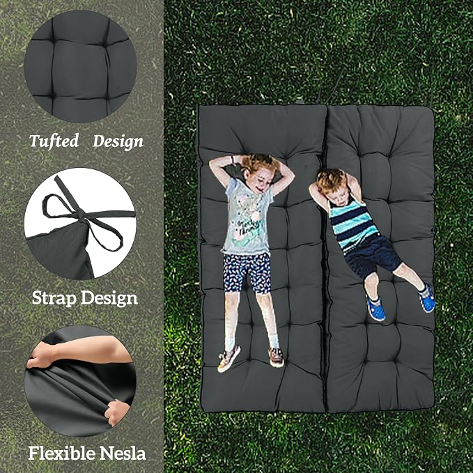 Outside Benches Cushion with Backrest, Thicken Waterproof Swing Cushions 2/3 - Image 4