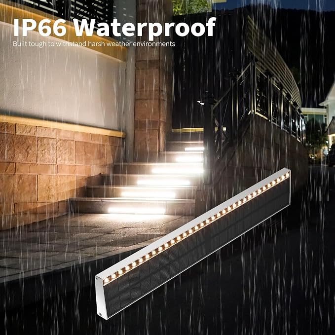 Solar Step Lights for Outside, 33 Focused-Beam High-Brightness LEDs, Waterproof - Image 8