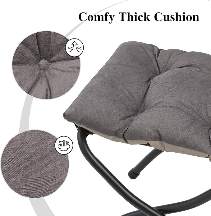15" Folding Ottoman, Foldable Footrest Stool, Portable Small Foot Stool - Image 5