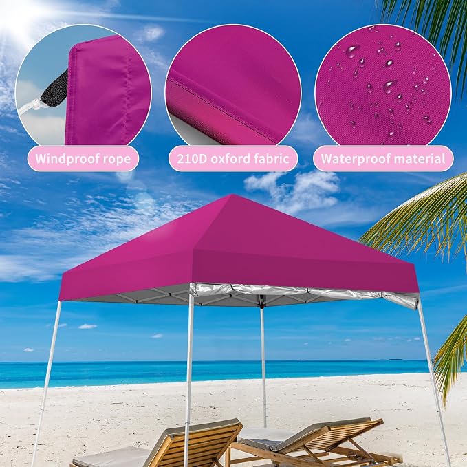Outvita 6'x6' Pop Up Canopy Tent Commercial Instant Gazebo Tent, Waterproof & - Image 5