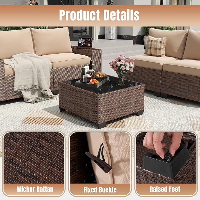 Aoxun 7 Pieces Patio Furniture Set - Image 8