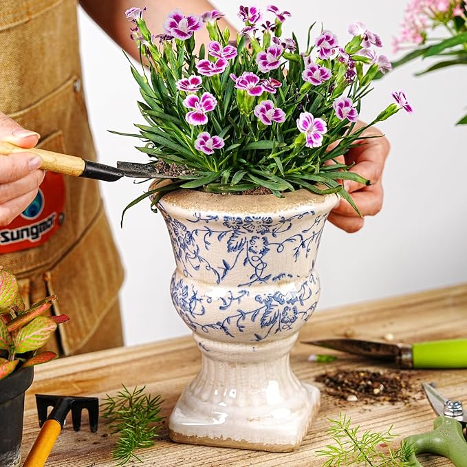 Sungmor Small Ceramic Urn Planter - Image 5