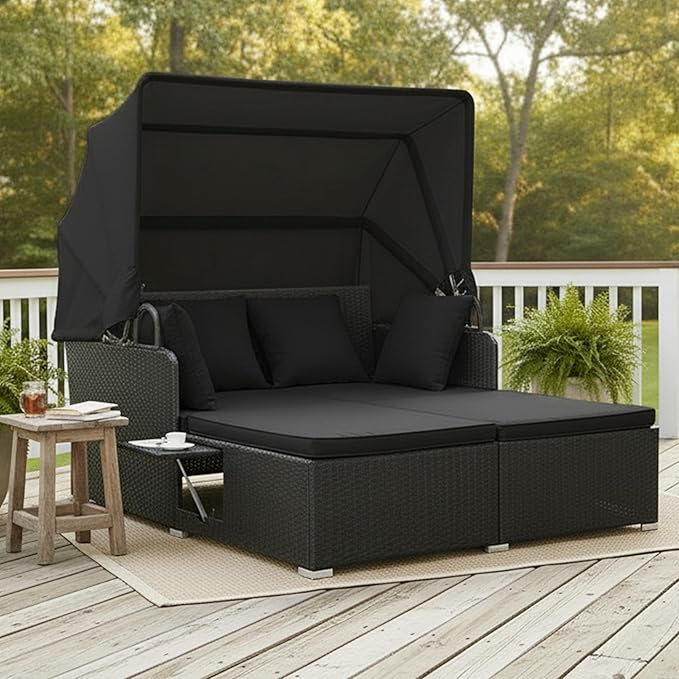 Tangkula Patio Rattan Daybed - Image 2