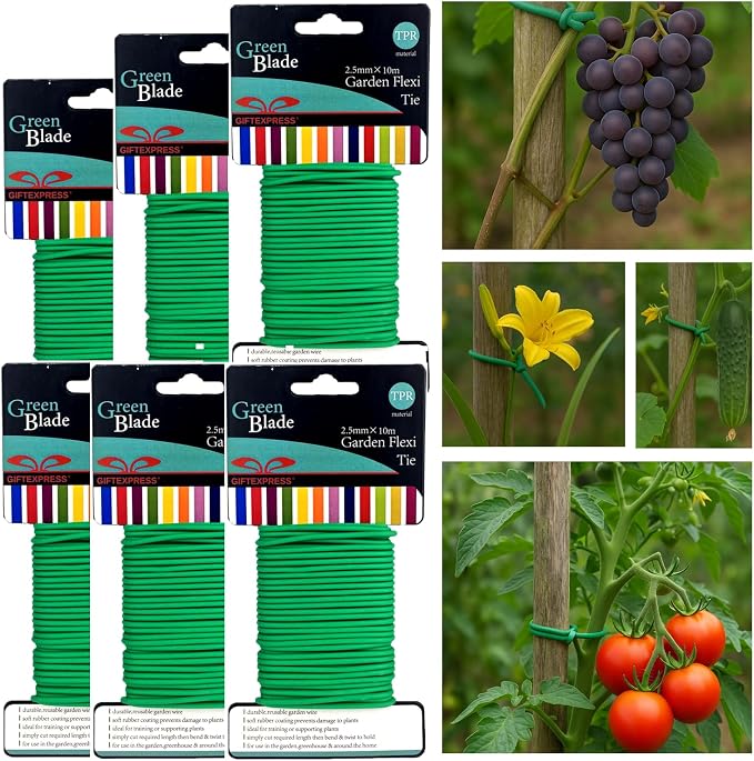 GiftExpress Pack of 6 Garden Soft Wire Tie, 32.8' ea. Garden Plant Tie by GIFTEXPRESS