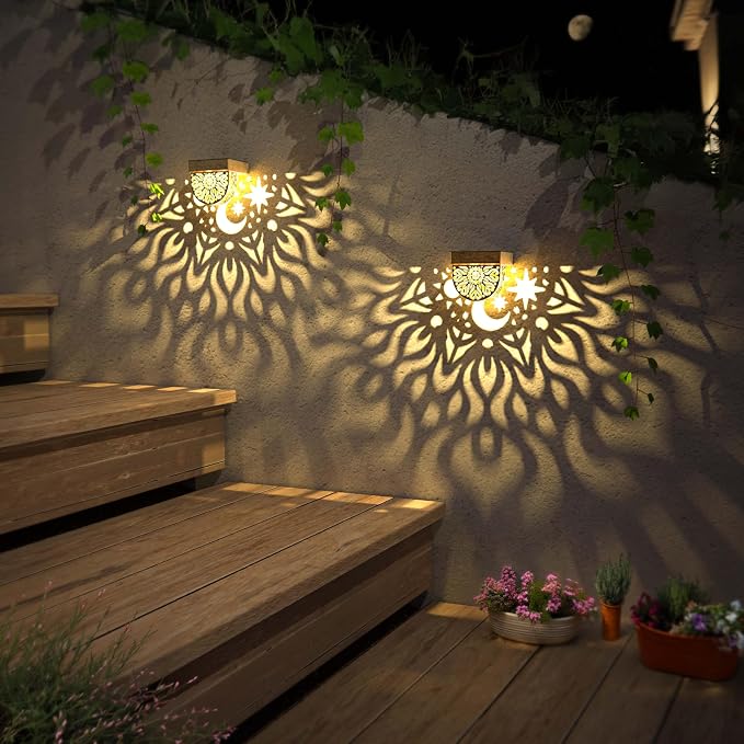 Solar Fence Lights 6 Pack Solar Deck Lights Waterproof LED Step Wall Outdoor - Image 6