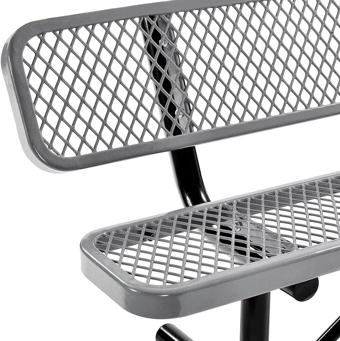 Global Industrial 6'L Heavy Duty Expanded Metal Mesh Bench - Image 5