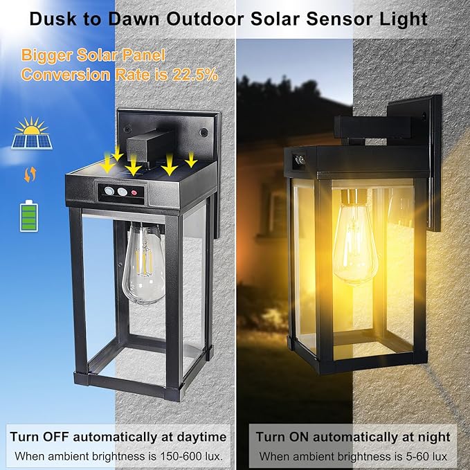 Solar Wall Lights Outdoor Waterproof - Image 2