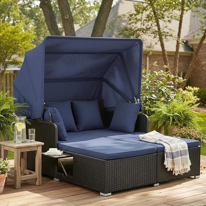 Tangkula Patio Rattan Daybed - Image 3
