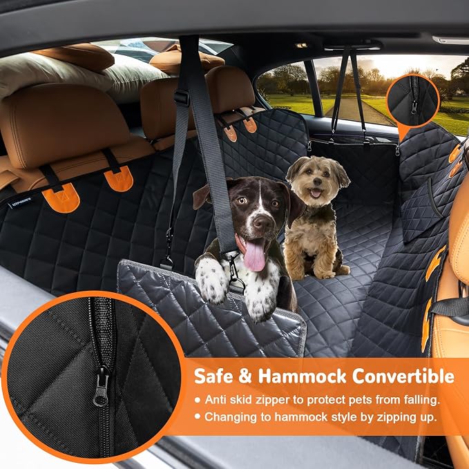 URPOWER Dog Car Seat Cover for Pets 100% Waterproof Seat Cover Hammock 600D - Image 2