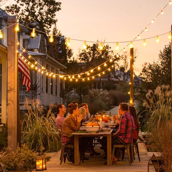 Mlambert 300Ft LED Outdoor String Lights Dimmable Waterproof G40 Globe Patio - Image 8