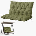 Porch Swing Cushion with Backrest 2-3 Seater Outdoor Bench Cushions Waterproof by Snubbull