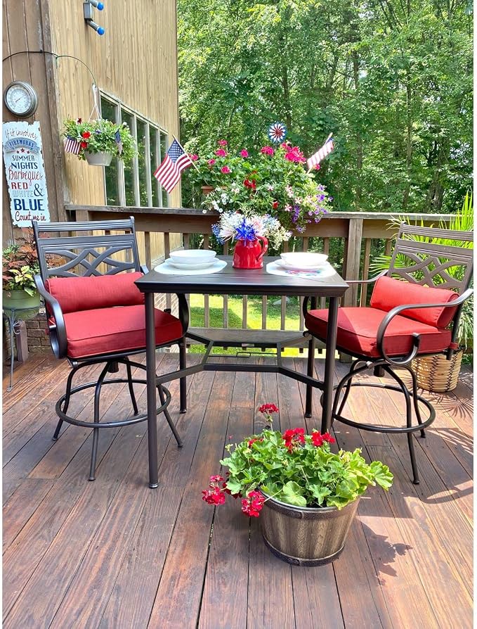 Hanover Montclair Outdoor Patio Conversation Set - Image 8