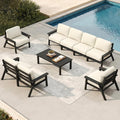 Patio Furniture Set 8 Seats, HDPE Outdoor Sectional by PatioKingdom