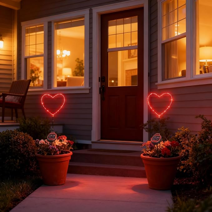 Solar Heart Garden Stake Light - Image 5
