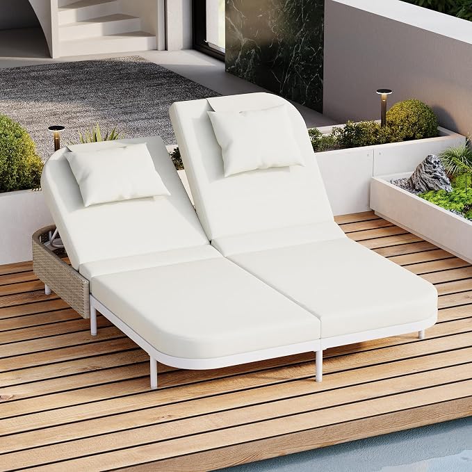 Merax Outdoor Daybed, Patio Rattan Daybed by Merax