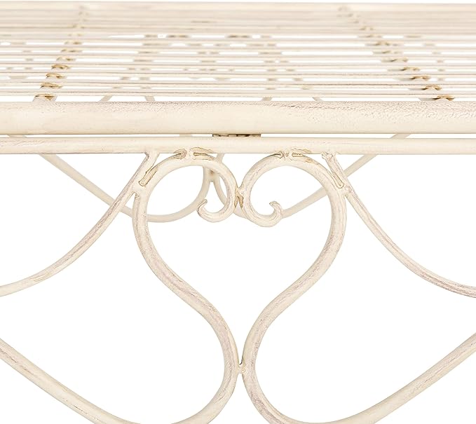 Safavieh PAT5016A Collection Arona Antique White Wrought Iron 51" Outdoor - Image 8