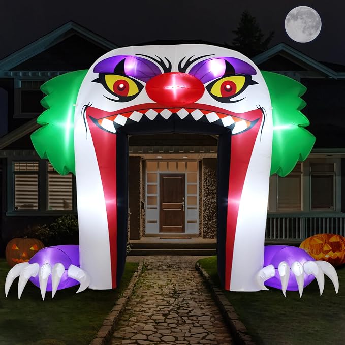 ZPISF Giant 10 FT Halloween Inflatables Clown Archway Outdoor Decorations by Unknown