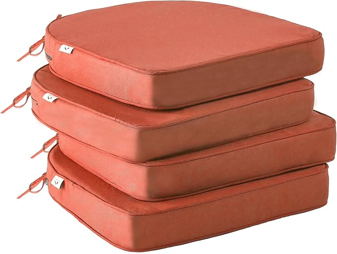 Outdoor Chair Cushions Set of 4 -Waterproof Outdoor Seat Cushions by IPYNBAP
