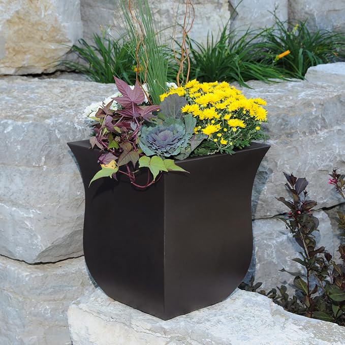 Mayne 5873-ES Polyethylene Planter, Espresso 16x16 - Image 4