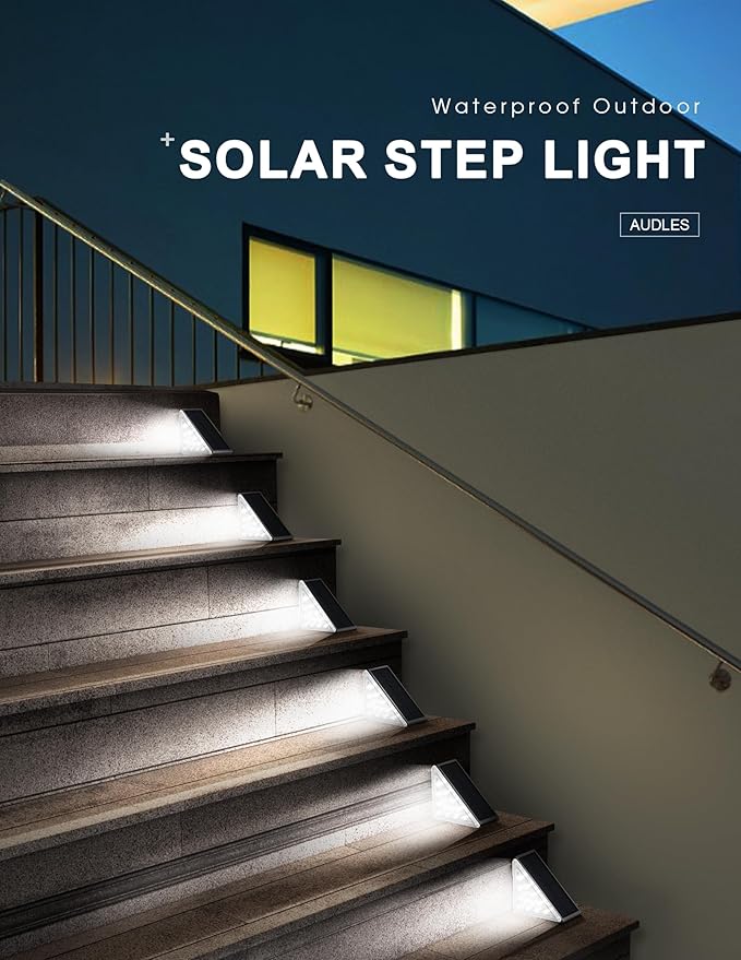 LED Solar Step Lights Stair Light Solar Deck Lights IP67 Solar Decoration Lights - Image 6