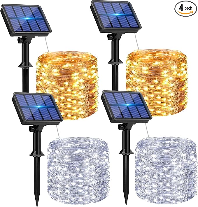 btfarm 4 Pack Solar String Lights Outdoor by btfarmdecorativelighting