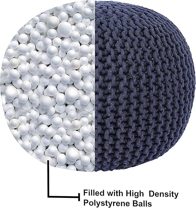 REDEARTH · Round Pouf Foot Stool Bean Bag Ottoman - Image 8