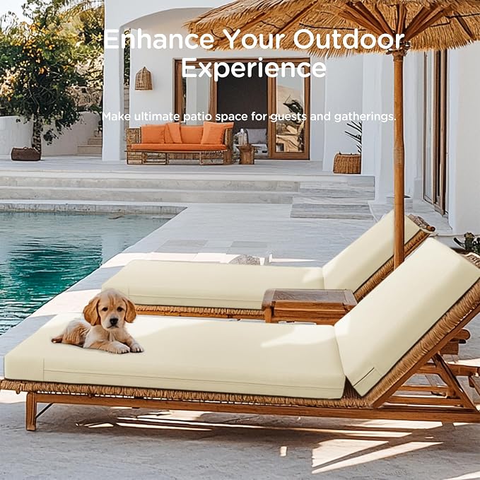 Codi Outdoor Lounge Chair Cushion, Chaise Cushions - Image 6
