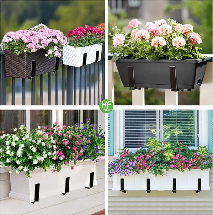 HFHOME 6PCS Adjustable Planter Box Brackets, Brackets - Image 4