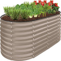 Best Choice Products 4x2x2ft Outdoor Metal Raised Garden Bed, Oval Deep Root by BestChoiceProducts