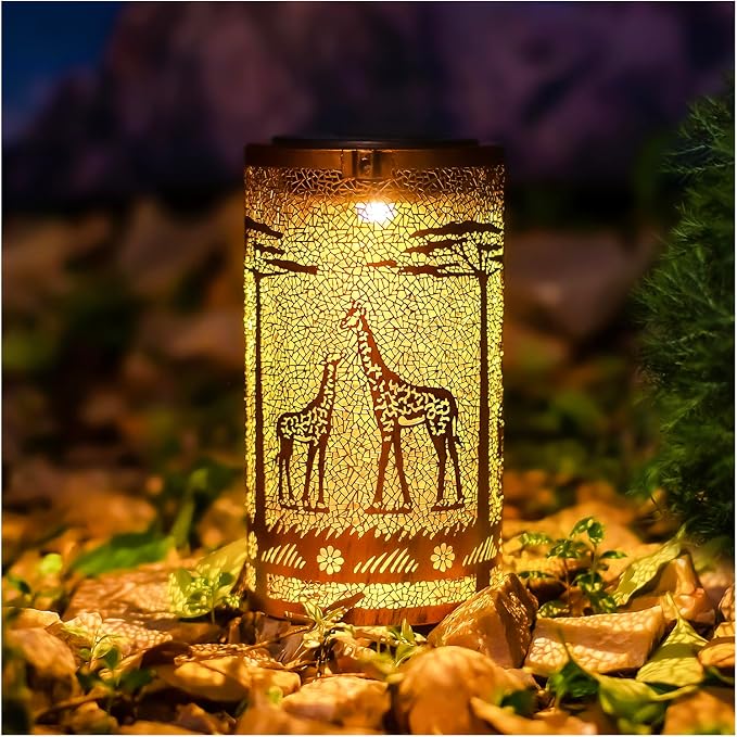 Giraffe Solar Lanterns Outdoor Waterproof Hanging Solar Lights Giraffe Gifts by EZTZEN