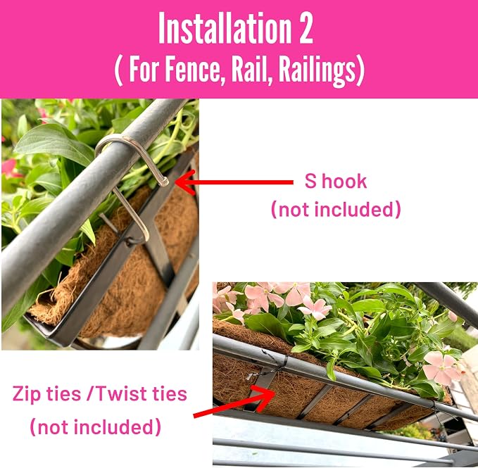 LaLaGreen Wall Planters for Outdoor Plant Deck Railing Planter Boxes for - Image 4