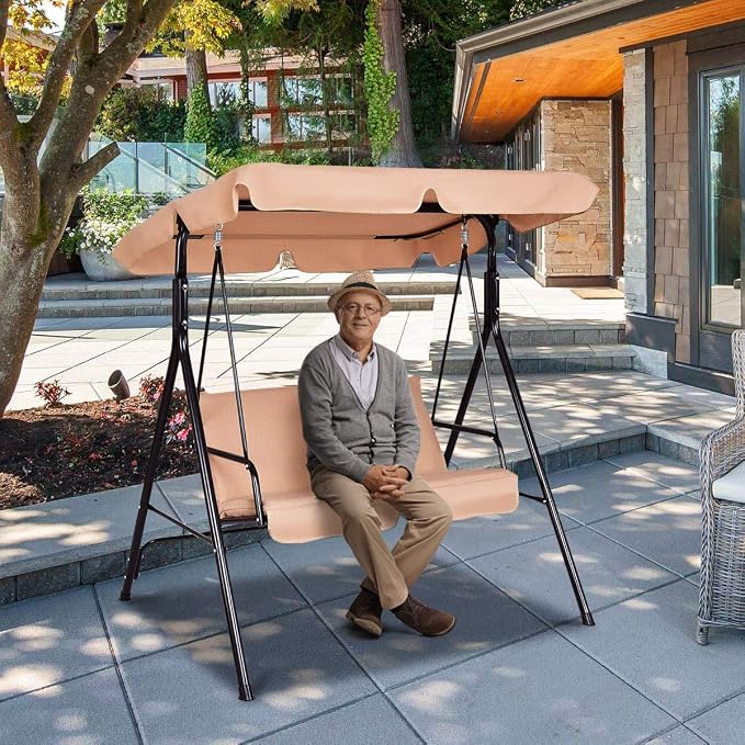 Tangkula 2 Person Porch Swing, Outdoor Swing - Image 3