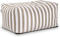 Jaxx Leon Outdoor Bean Bag Ottoman, Taupe Striped by Jaxx