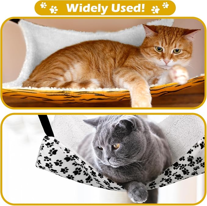 2 Pack Cat Hammock for Cage, Catio Accessories Reversible Soft Cats Bed - Image 3