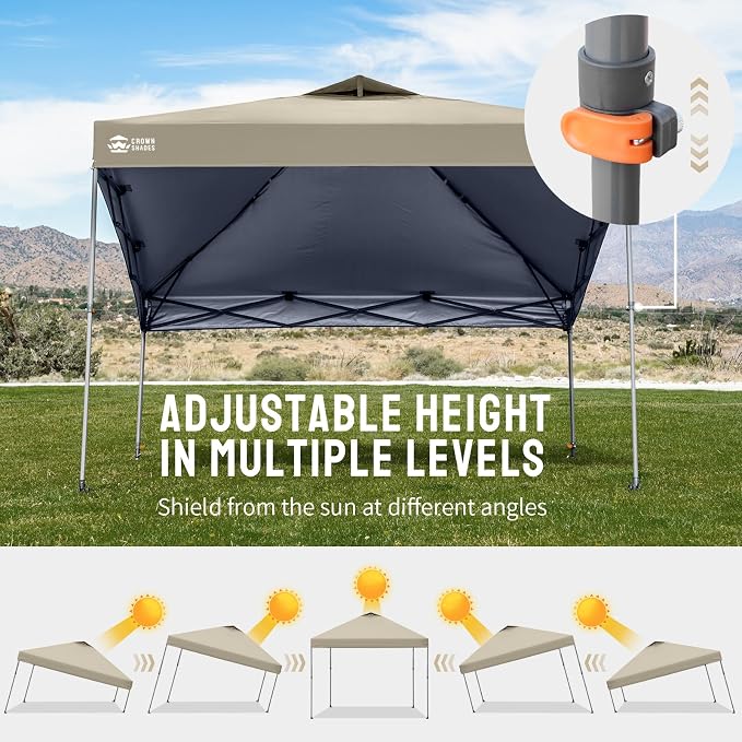 CROWN SHADES Adjustable Height on The Fly, 10x10 Pop Up Canopy - Image 3