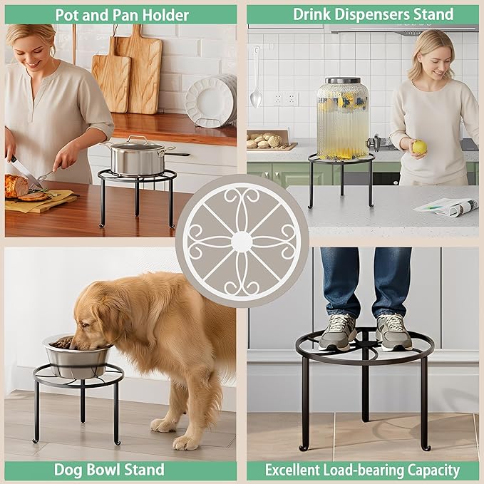 5 Pack Heavy Duty Rustproof Iron Flower Pot Stand Holder Indoor Outdoor Pot - Image 6