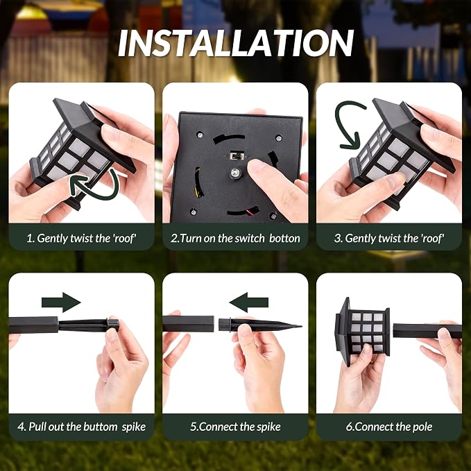 SOLPEX 16 Pack Solar Outdoor Lights, Path Lights, Walkway Lights Outdoor - Image 8