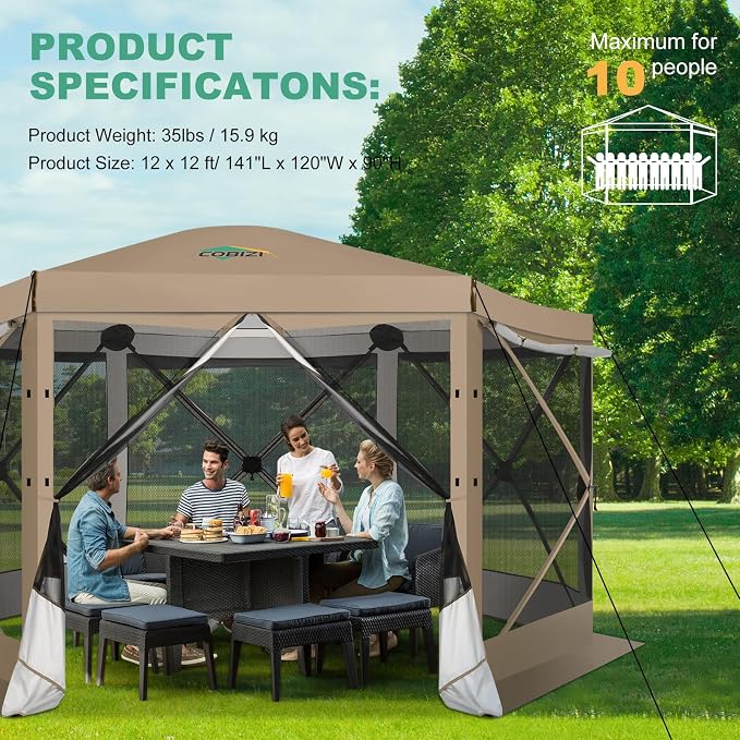 COBIZI 12x12 FT Pop Up Canopy Stargazing Tent, Gazebos On Clearance - Image 2