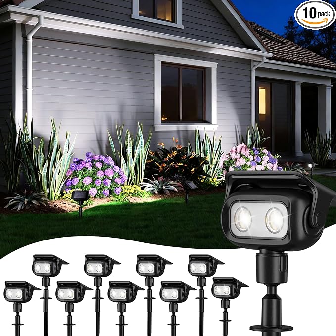 ROSHWEY Solar Landscape Spot Lights, Spotlights Outdoor Waterproof, by ROSHWEY