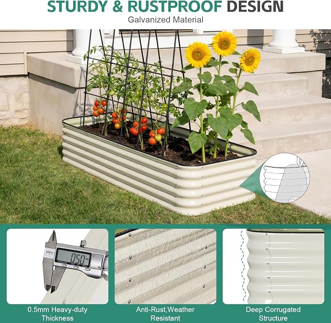 5 in 1Galvanized Raised Garden Bed - Image 3