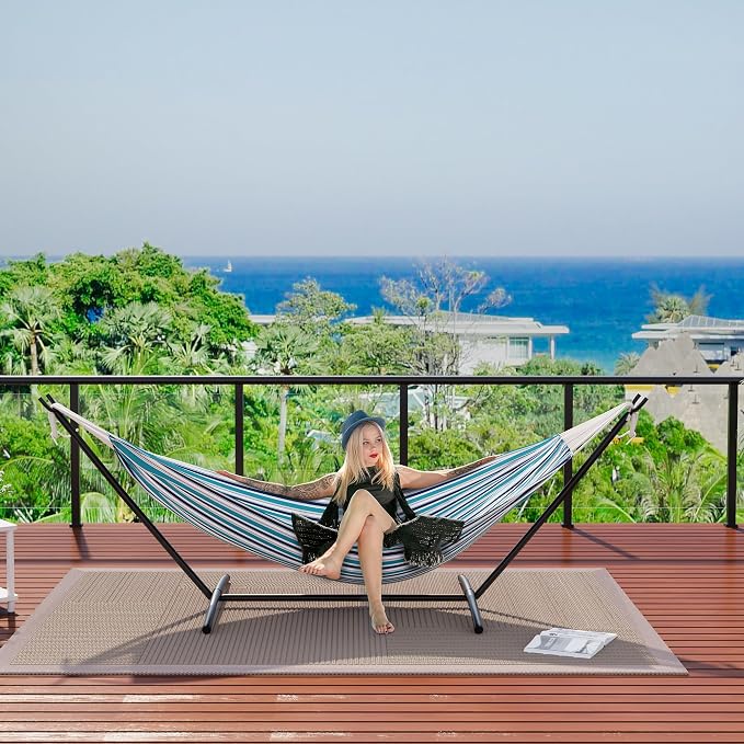 GAOMON Double Hammock with Stand, 450 lb Capacity, Adjustable Portable Hammock - Image 8