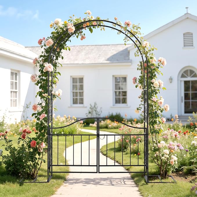 VINGLI Garden Arch Trellis, 7.6ft Garden Arch - Image 9