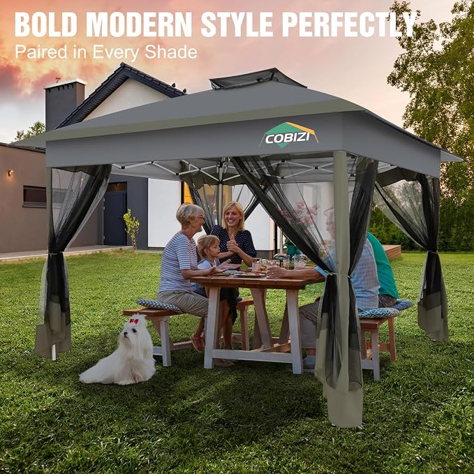 COBIZI Gazebo 13x13 Pop Up Canopy, Gazebos on Clearance - Image 4