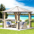 Aoxun 10FT x 10FT Gazebo Single Polycarbonate Top, Outdoor Polycarbonate Frame by Aoxun