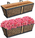 ZeeDix Railing Planter Boxes, 24 Inch Window Flower Box Planters by ZeeDix