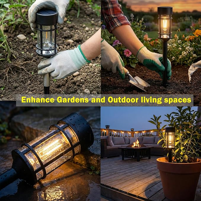 Solar Lights Outdoor Waterproof, 8 Pack 21" Solar Pathway Lights - Image 9