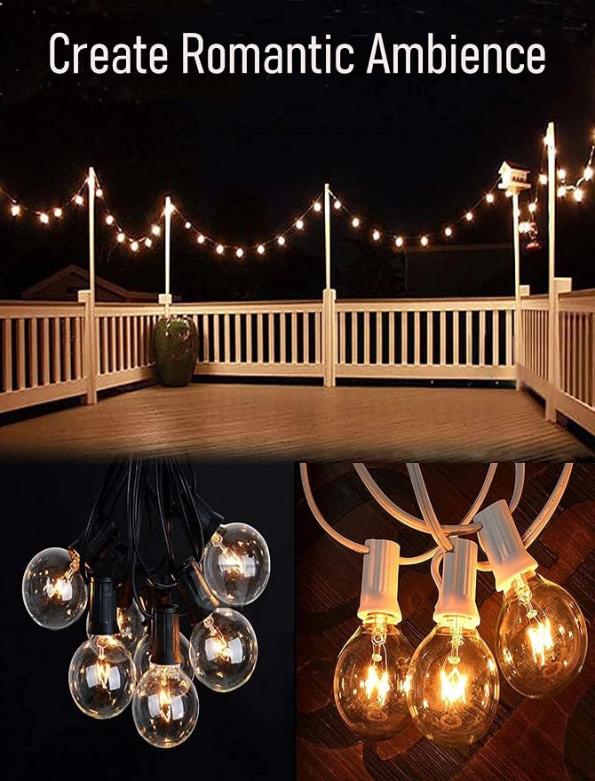 Abeja 50FT G40 Globe String Lights, Outdoor Patio String Lights - Image 5